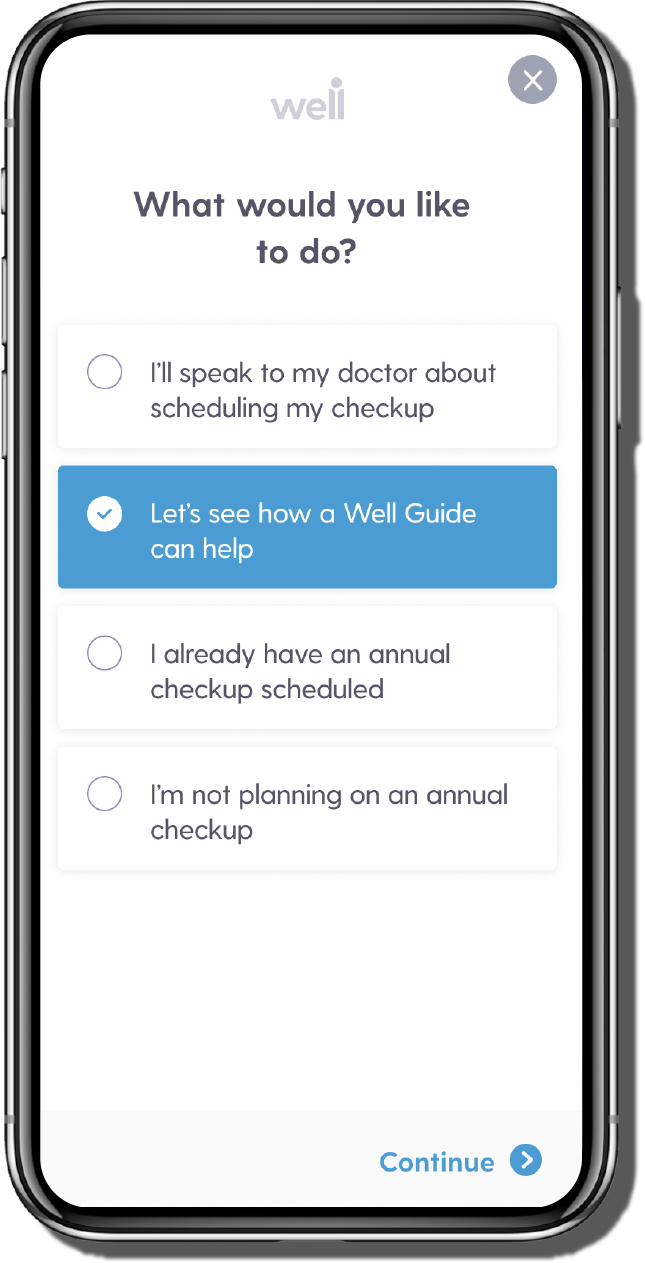 App Screen for We make<br>Health smarter.