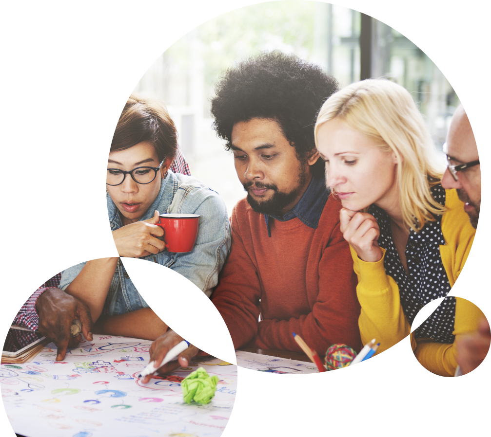 engaged employees working together in a meeting