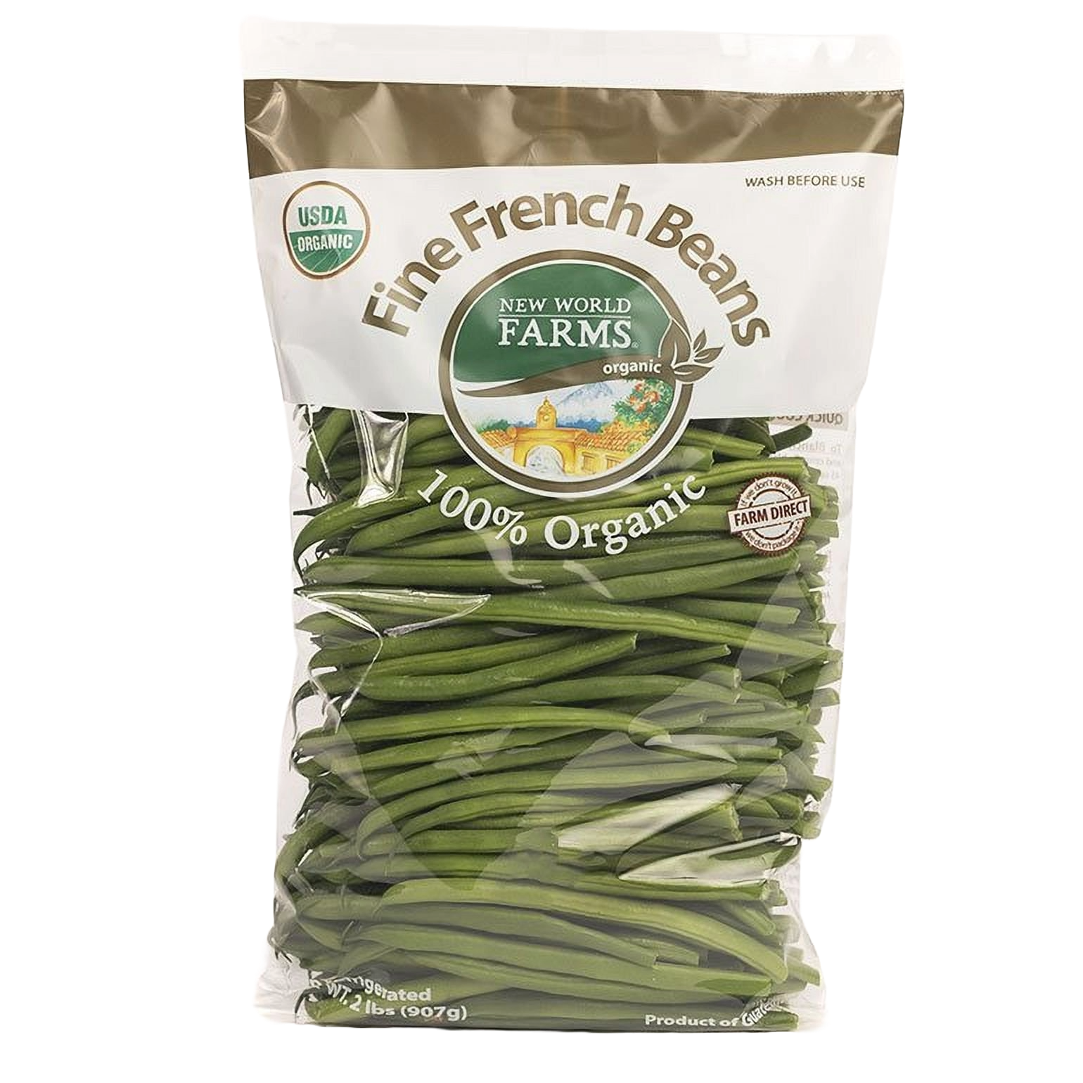 App Screen for $1 Off New World Farms Organic French Green Beans 2lbs.